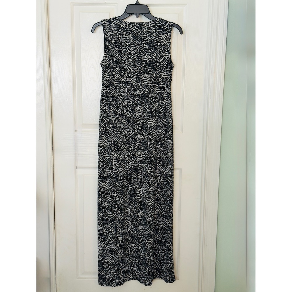 Chico's Maxi Dress Women's Black White Abstract Animal Size 0 Small 4 - Picture 3 of 3